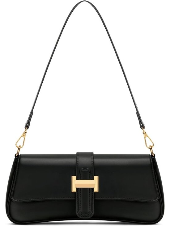Handbags - 〽️Women's Black Small Hobo Vegan Leather Mini Retro Zipper Clutch Crossbody Bags